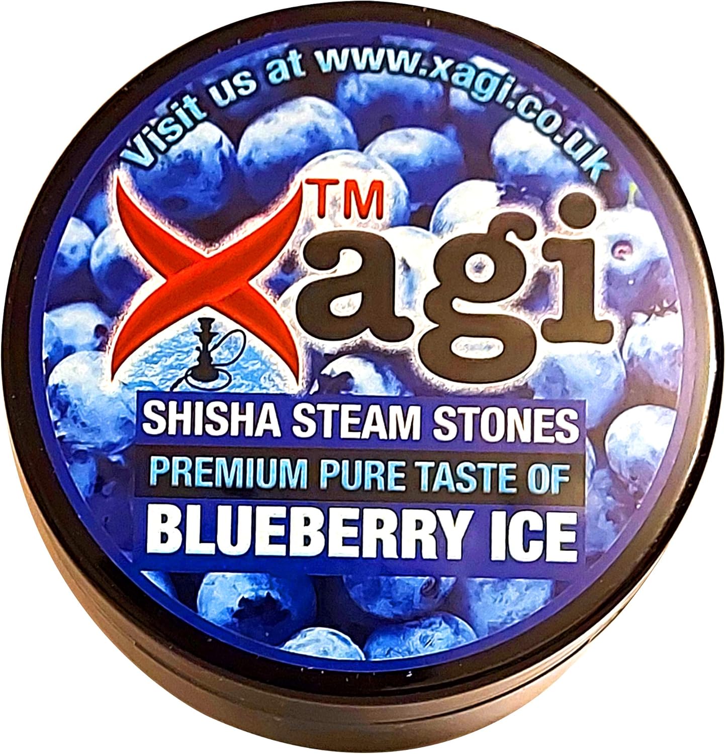 Xagi Blueberry ice Shisha Flavour Hookah Flavour Nicotine-Free No-Tobacco Shisha Steam Stones 100g - Image 4