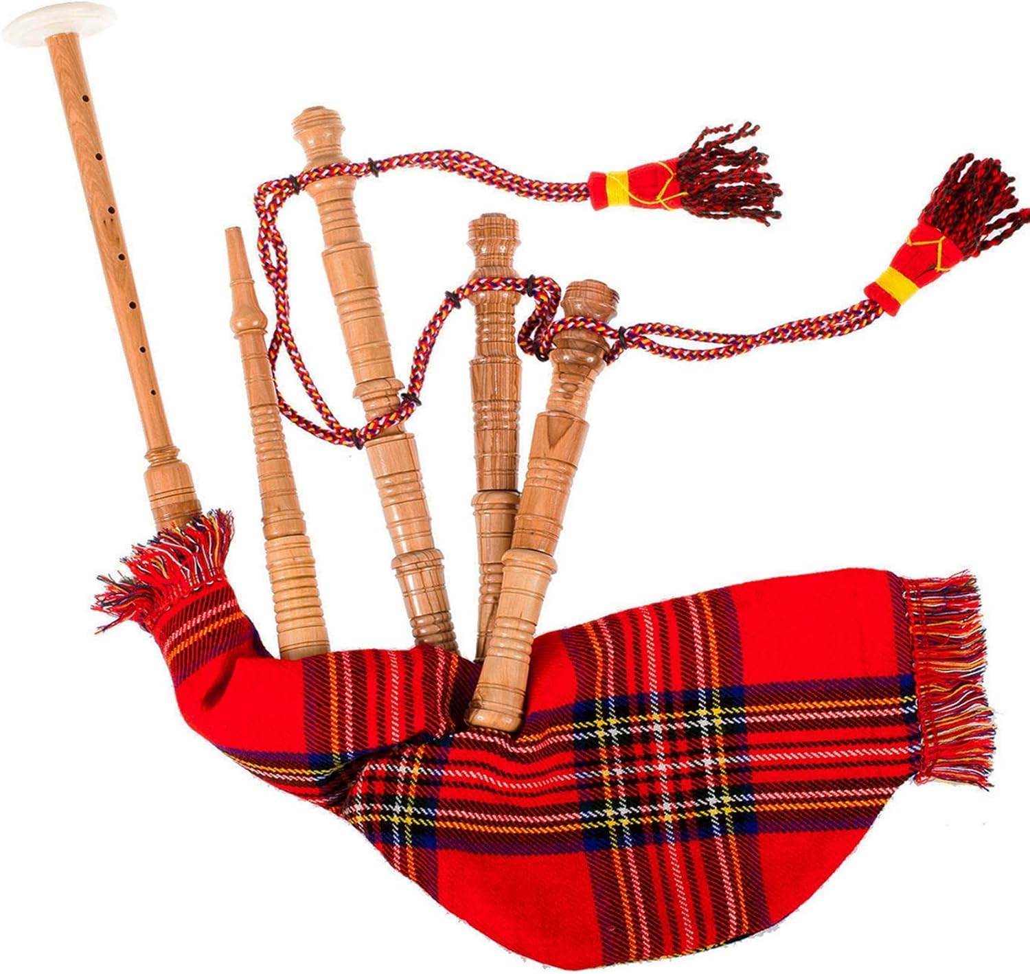 Kids Bagpipe Miniature Playable Bagpipe with Reed In Royal Stewart