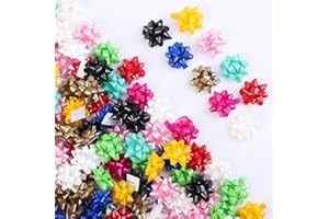 TIADYBOW Small Star Bows for Gift Wrapping and Presents,Multiple coClour Christmas Bows,for Parties, Birthdays, Weddings or Other Holidays. (1IN X 360Pcs)
