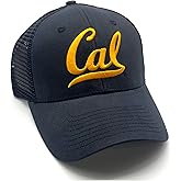 Officially Licensed Cal Berkeley Navy MVP Mesh Trucker Hat Classic Embroidered University Sports Team Logo Adjustable Structured Blue Snapback Baseball Cap
