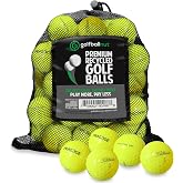 GolfBall Nut &ndash; 48 Recycled Golf Balls for Titliest Tour Practice - Good Condition &ndash; Bright Yellow Range &amp; Practice GolfBalls &ndash; Mesh Bag Included &ndash; Sustainable Used Golf Balls