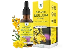 LILICARE Mullein Drops for Lungs, Mullein Leaf Extract Herbal Supplement, Natural Lung Cleanse, Respiratory & Immune Support, Breathe Health, Tincture with Marshmallow, Elderberry, Oilve Leaf, 2 fl oz