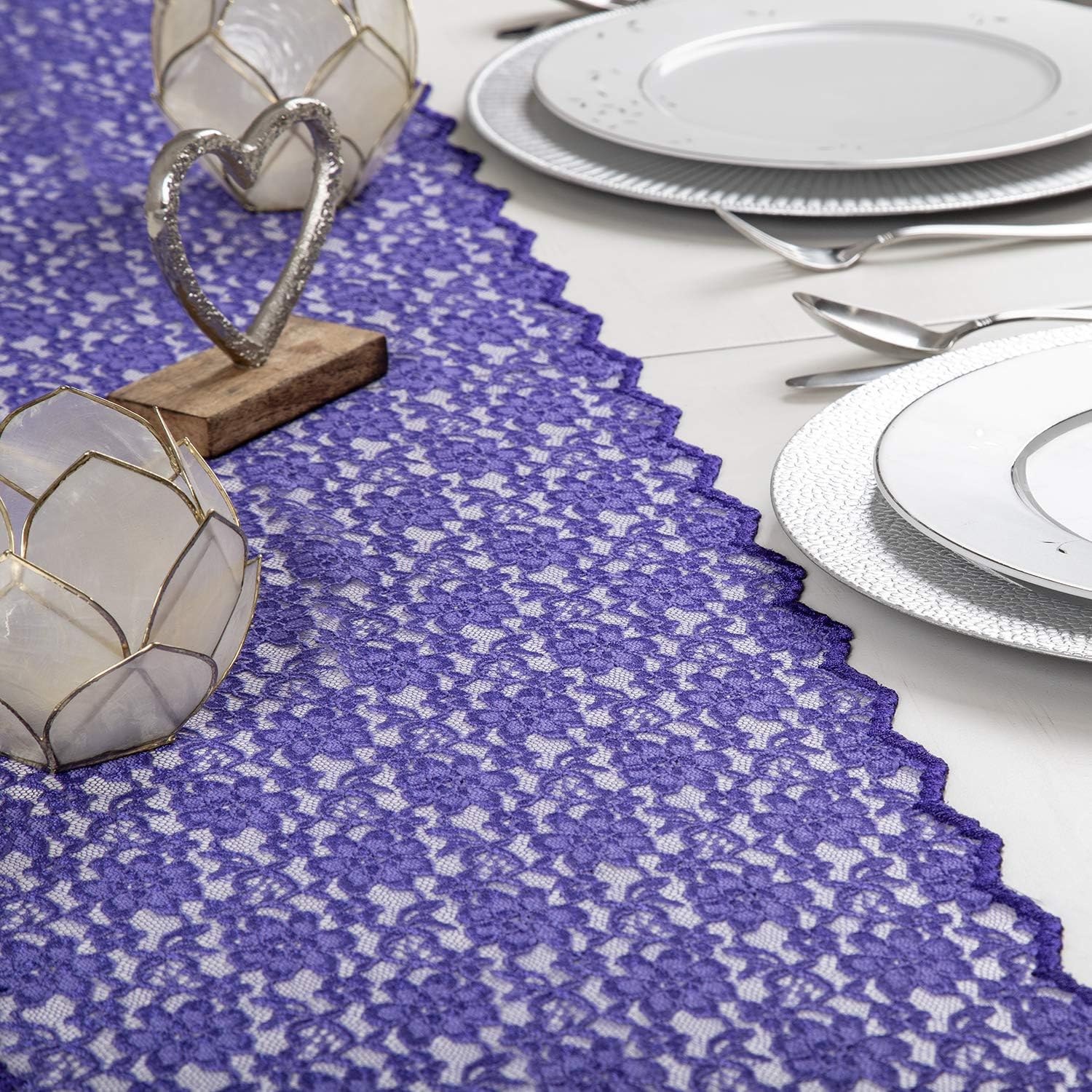 Best purple table runner boho