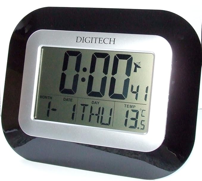 Digitech Radio Controlled Clock with Thermometer Alarm & Calender