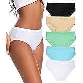 Nutria Womens Bikini Brief Quick Dry Travel Underwear 5-Pack Mesh Hiking Panties Activewear Stay Fresh D01