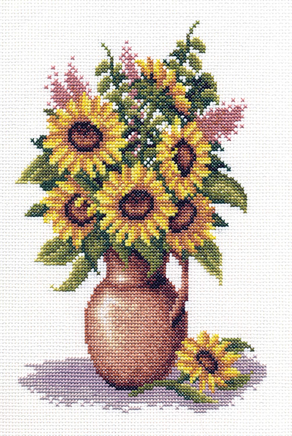 PANNA Sunflower Bunch Cross Stitch, Multi-Colour, 17x25cm