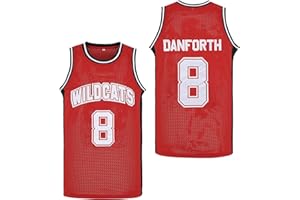 DEKEKE Men's Troy Bolton #14 Chad Danforth #8 High School Wildcats Basketball Jersey Stitched
