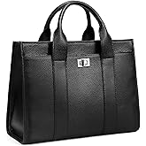 Genuine Leather Tote Bag for Women: Leather Work Bag with Compartments Handbags - Ladies Crossbody Shoulder Medium Purse