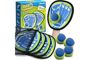 Ellinjan 4 Packs Catch Ball Game Set, Baseball Training Glove, Outdoor Toys, Summer Pool Beach Yard Backyard Camping Sports Play Toy Games for Toddlers Kids Teens Adults Family Game, Fun Ideal Gifts