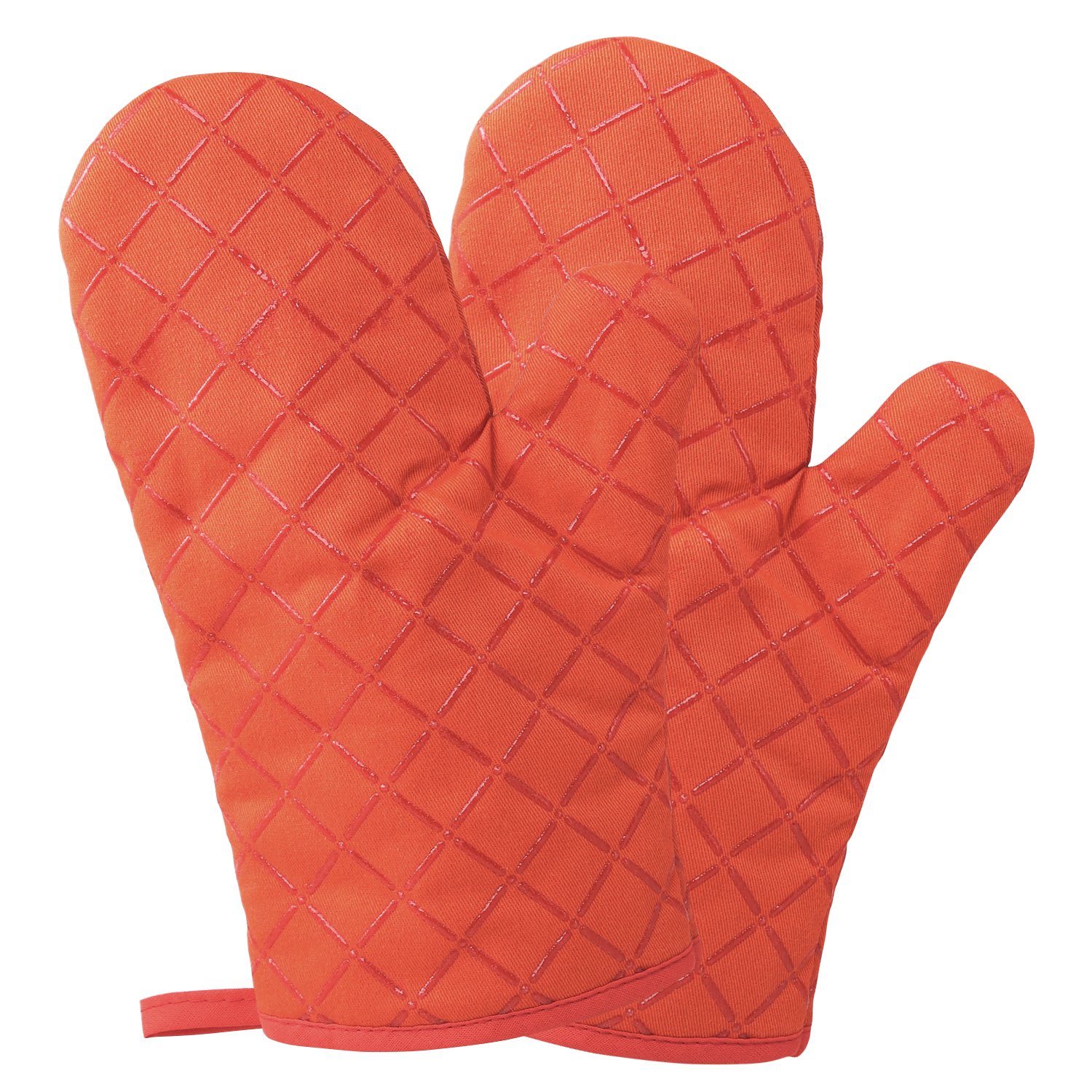 Homever Silicone Oven Mitts, Heat Resistant with Recycled Cotton Infill, Flexibility Non-Slip Kitchen Oven Gloves for Baking and Kitchen (Orange)