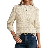GRACE KARIN Women 2025 Fall Knit Sweaters, Soft Long Sleeve Pullover Trendy, Mock Neck Side Slit Loose Sweater Tops