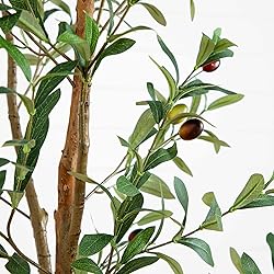 Nearly Natural 6FT Tall Silk Faux Olive Tree for