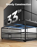 HUANUO Monitor Stand with 2 Drawers, Mesh Organizer, 40 lb Capacity view 4