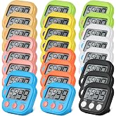 Weewooday 24 Pcs Digital Kitchen Timer Bulk for Cooking | Magnetic Timer, On/off Switch, Minute Second Count up Countdown, Loud Alarm, for Exercise Cook Baking