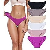 ANLIQI Modal Underwear Women Supersoft Bikini Panties for Women Pack Hi Cut Hipster Breathable Comfy Stretchy Ladies Undies