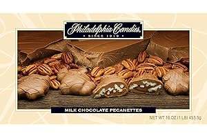 Philadelphia Candies Original Pecanettes (Caramel Pecan Turtles), Milk Chocolate 1 Pound Gift Box