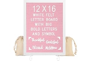 G GAMIT Letter Board Sign White Frame 12x16 - Felt Letter Board Baby Announcement Board with Big Letters,Large Letter board Sign board&Message Board with Stand