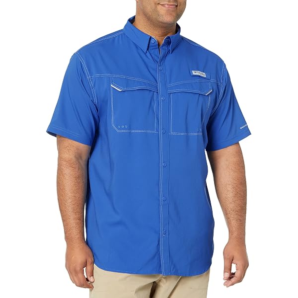 Chemise De Pêche Spicy Tuna Homme Taille L - Manches Courtes, Bleu Clair, Nylon