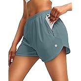 G Gradual Women's Running Shorts with Zipper Pockets Quick Dry Athletic Workout Gym 3" Shorts for Women with Comfy Liner