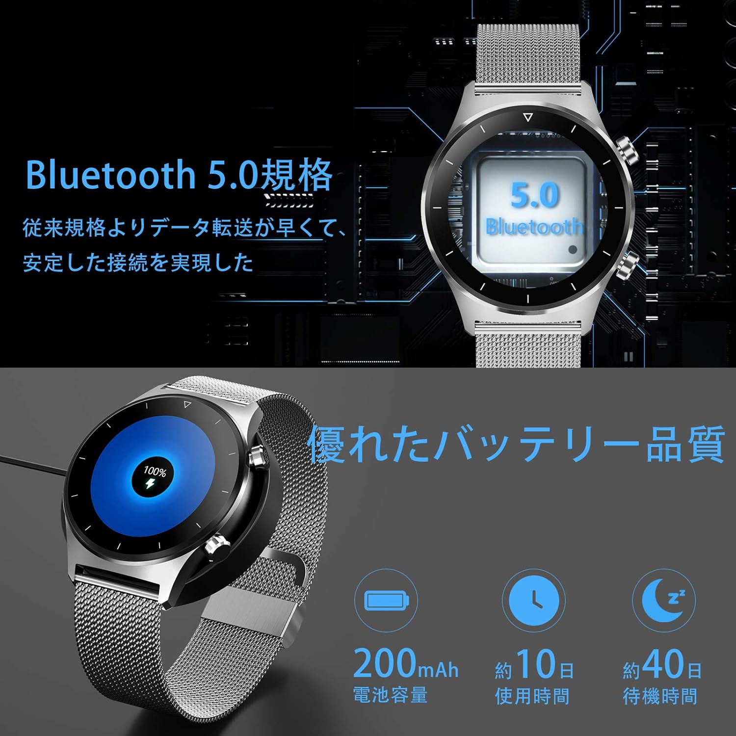 Amazon Co Jp 最新ミステリー星空モデル ２種類ベルト付き スマートウォッチ 活動量計 万歩計 腕時計 金属製ベルト ストップウォッチ 長い待機時間 Ip68完全防水 Ins Line Twitter Eメール 着信通知 24種類の運動モード Gps運動記録 音楽再生 目覚まし時計 長座注意