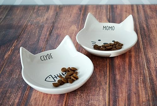 Personalized Cat Bowl, Custom Cat Dish, Cat Gift, Personalized Cat