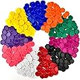 Coopay 250 Pieces 1.5 Inch Plastic Poker Chips 10 Colors Poker Card Game Chips Bulk Learning Counters Disks Bingo Chip Counting Markers for Math Practice, Game Tokens and Teaching Rewards, 38 mm