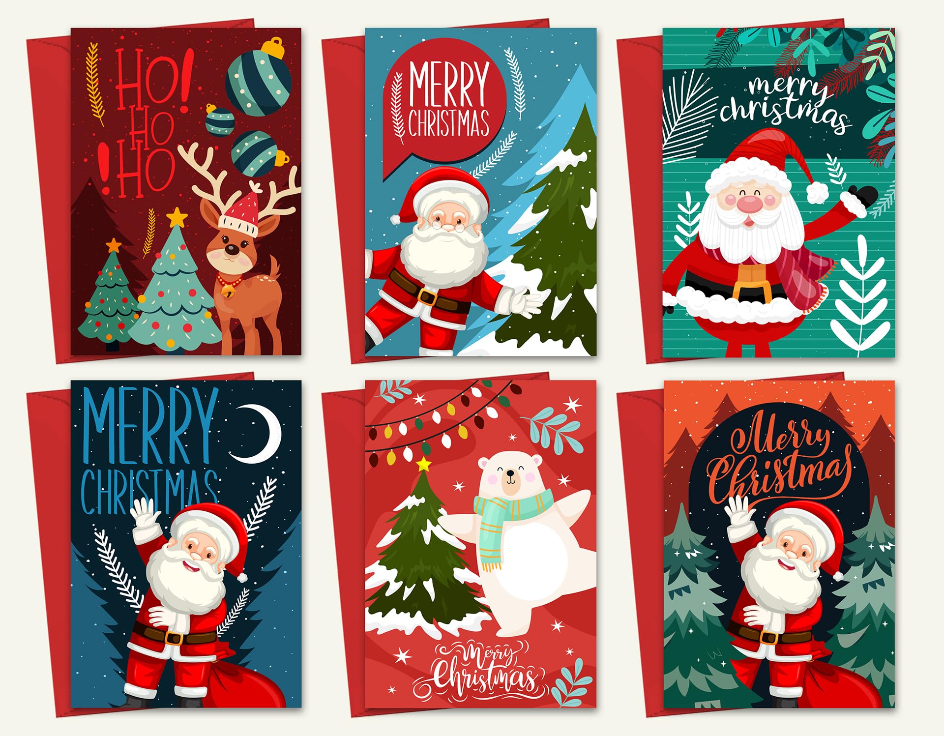 12/24/48 Charity Christmas Cards Multipack for Kids, Family, Friends - Eco-friendly - Made in UK (48)