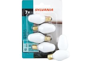 LEDVANCE Sylvania 13544 - 7C7/W/BL/4PK 120V Night Light Bulb,Incandescent, Warm White 7 watts