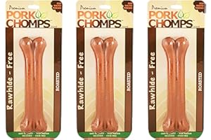 Premium Pork Chomps Roasted Pressed Bone 7", 3 Pack