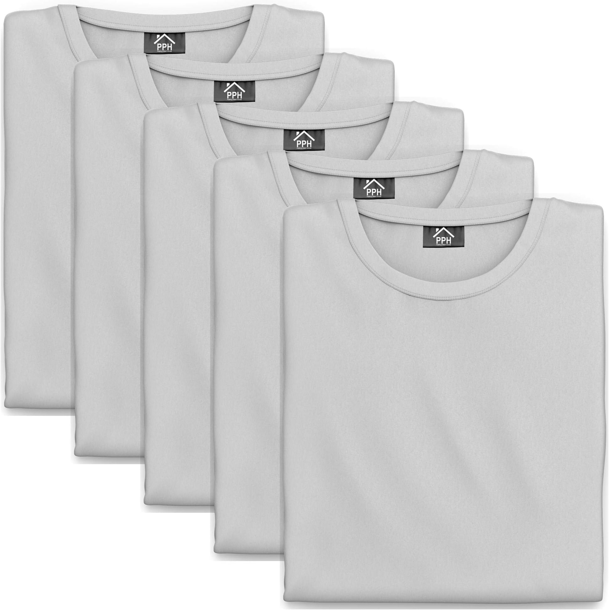 5 Pack Mens Classic Crew Neck T Shirt Men, Plain Cotton Men Tshirt Pack of 5, Casual Clothes for Men
