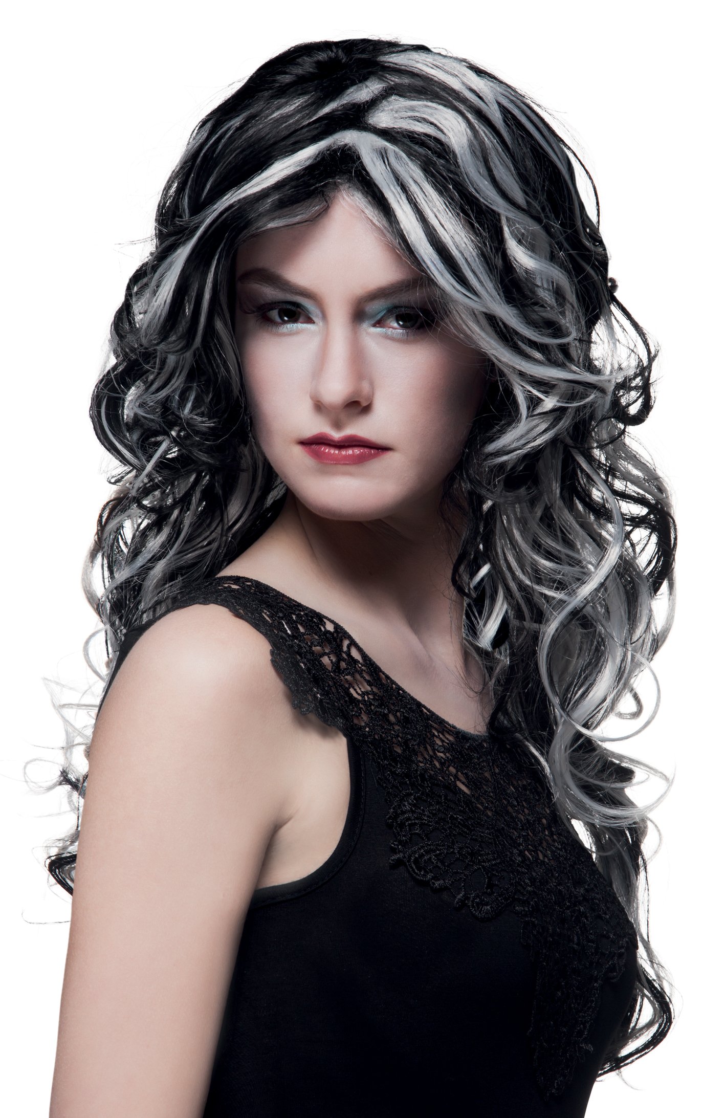 Long Wig Witch of the Swamp Taglia Unica Green/Black