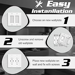 Decorator Wall Plate Double Gang Light Switch Plate