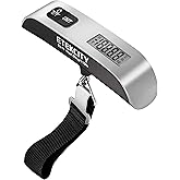 Etekcity Digital Hanging Luggage Scale, Portable Handheld, Suitcase Scale with Rubber Paint, Temperature Sensor, 110 Pounds