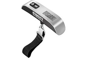 Etekcity Digital Hanging Luggage Scale, Portable Handheld, Suitcase Scale with Rubber Paint, Temperature Sensor, 110 Pounds