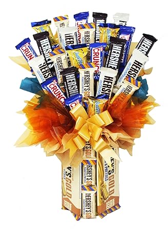 Amazon Com Chocolate Candy Bouquet Hershey Gold King Size
