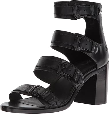 black western buckle sandals