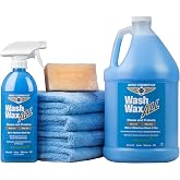 Aero Cosmetics Wash Wax ALL Waterless Car Wash Kit RV Boat Spray Detailer | Rinseless Spray Wax, Quick Detailer. Motorcycles, Aircraft, Campers. Safe on Clearcoat, PPF, Ceramic Coatings, Vinyl Wrap.