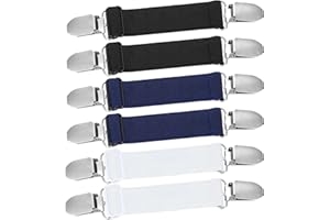 Eurzom 6 Pcs Pant Waist Tightener Waist Cinch Clip Belt Adjustable Elastic Sandal Straps Pant Clip Women Men
