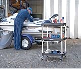 Draper 04612 3-Tier Workshop Trolley with Lockable Wheels & Dividers view 3