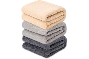 SQUARE MOON 3 Blankets, Dog Cat Pet Blanket, Soft Warm Fleece, for Puppy, Small Dogs or Kitten, Cats, Plush Fuzzy Blanket for Bed, Sofa, Travel (32" x 24", 3/Pack, Beige+Light Gray+Dark Gray)