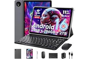 Android 16 Tablet 11 Inch with Gemini AI, T7250 Octa-Core, 24GB RAM + 256GB ROM /2TB TF, 16MP+8MP, 1920x1200 IPS HD Display, 