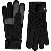 isotoner womens Touchscreen Cable Knit Sherpasoft Gloves