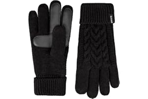 isotoner womens Touchscreen Cable Knit Sherpasoft Gloves
