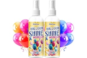MIOTUHOME Balloon Shine Spray, 2 Pack Sparkle Balloon Spray Shine, Long-Lasting High Shine Balloon Spray, Scent-Free & No-Wipe for Latex Balloons, Instant Shiny Effect for Decorations, Party, Event (2)