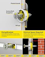 Gripit Yellow Heavy-Duty Plasterboard Fixings Pack 6 Holds 71kg Curtain Blind view 6