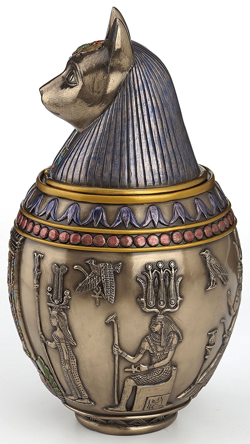 Top Collection 9.5" Egyptian Bastet Goddess Cat Cremation Urn