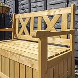 AIRWAVE Darcy Outdoor Storage Bench 110L Weather Resistant Fir Wood view 6