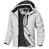 MAOYSSEN Men's Mountain Ski Jacket Warm Winter Snow Coat Waterproof Snowboarding Jacket Outdoor Windbreaker Hooded for Hiking
