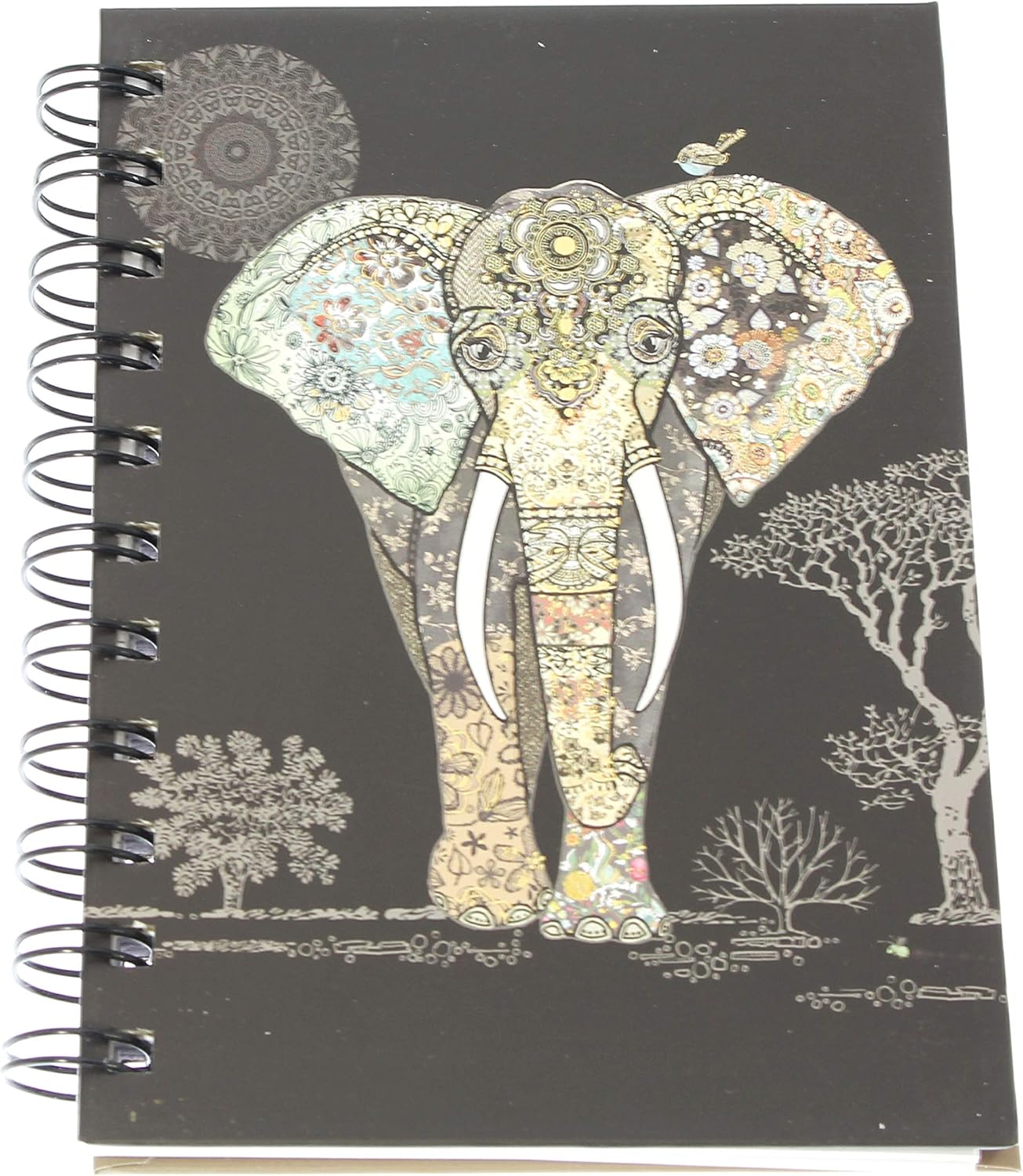 Elephant Design A5 Wirebond Hard Cover Notebook 80 Double Side Blank