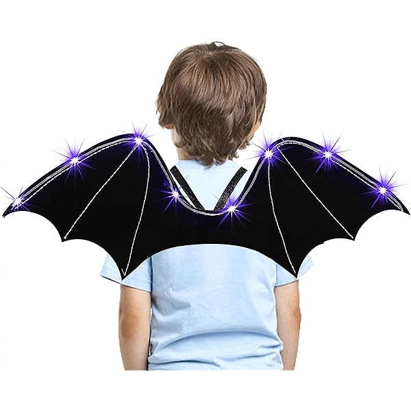 BLACK WINGS 応援グッズ 5点セット Amazon.com: HSCTEK Light Up Bat Wings Adult Kids, Led Black
